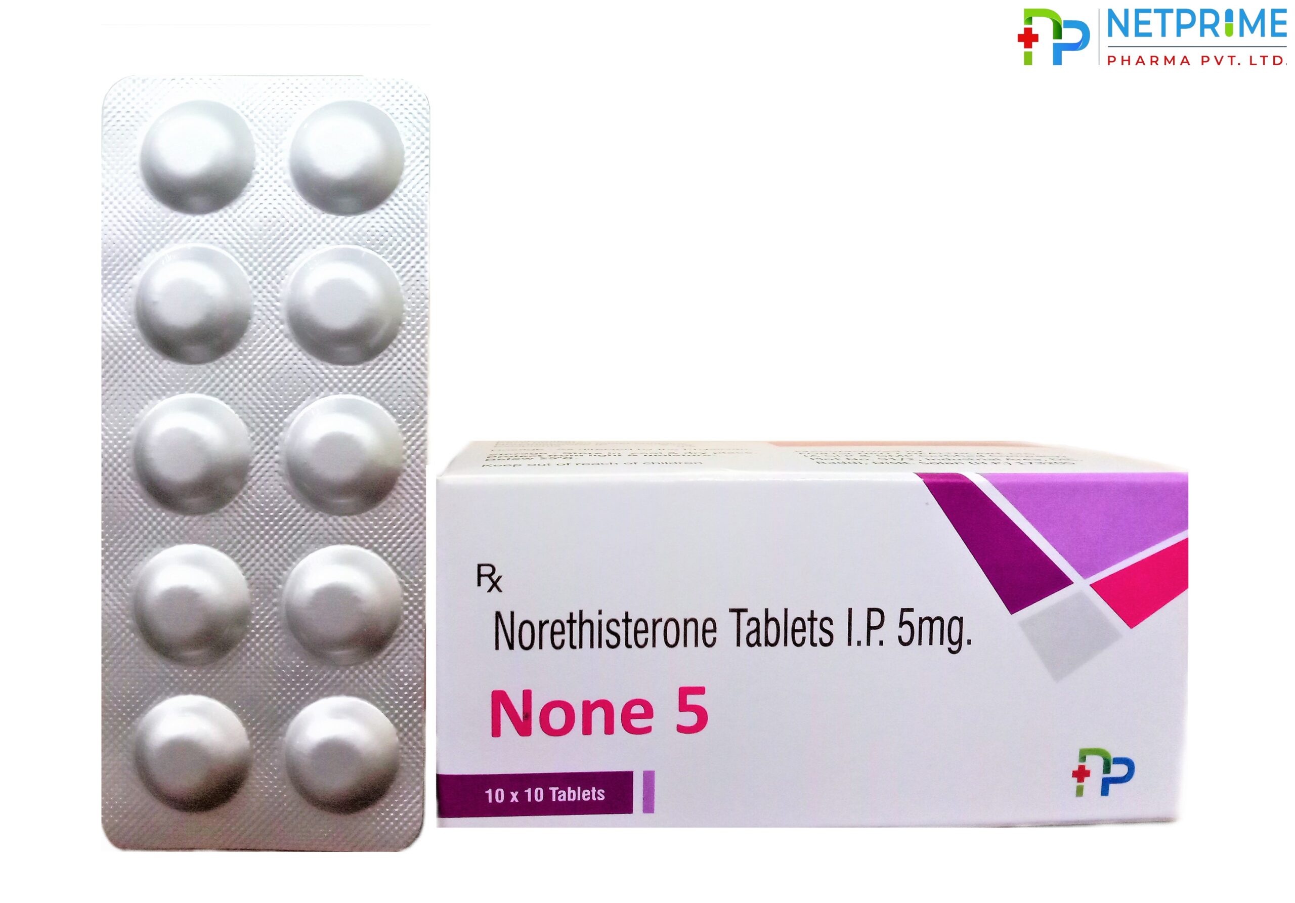 Norethisterone I.P. 5 mg Tablets