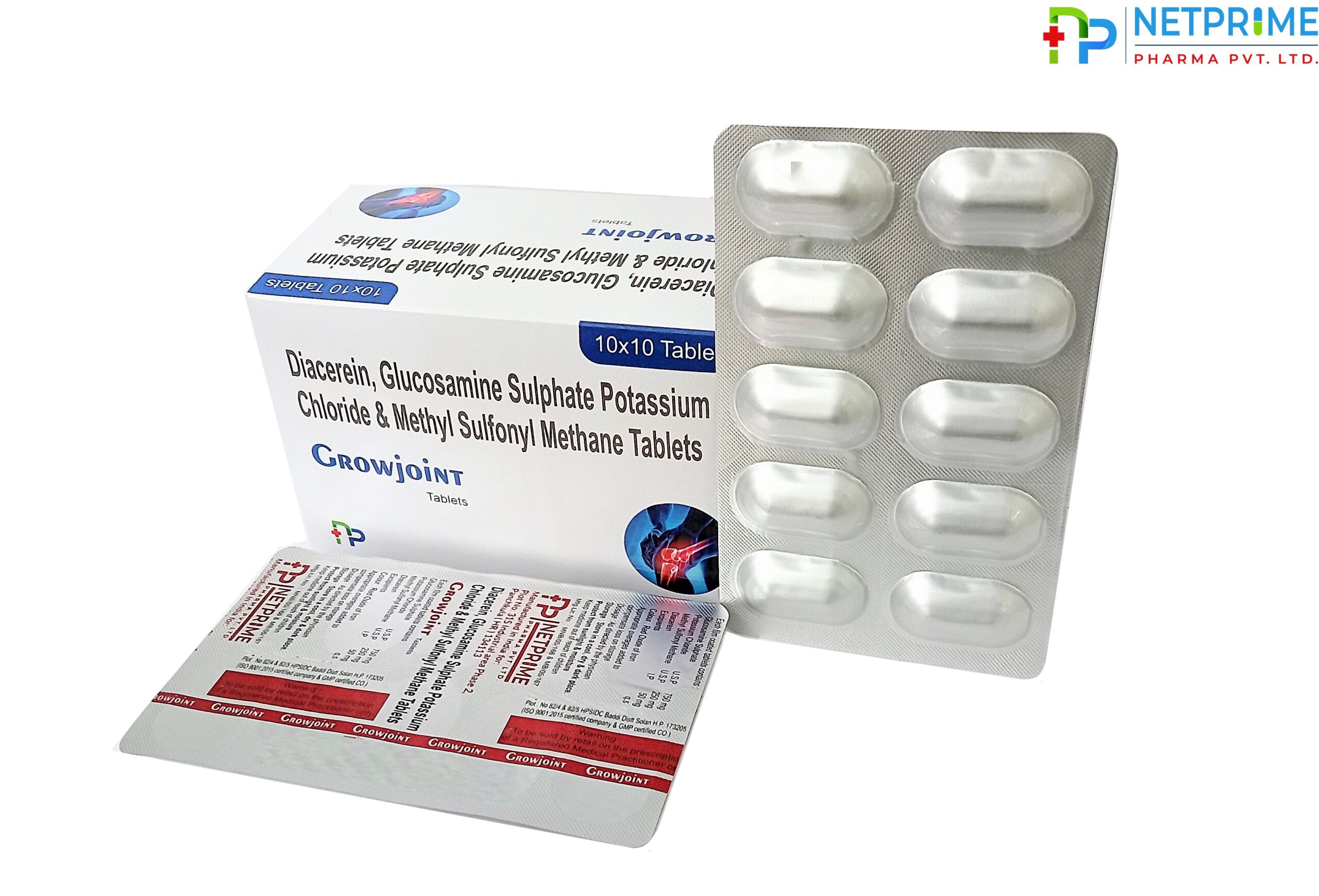 Diacerein, Methylsulphonylmethane and Glucosamine Tablets