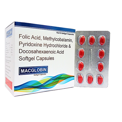 Methylcobalamin, Folic Acid, Pyridoxine Hydrochloride and DHA Softgel Capsule