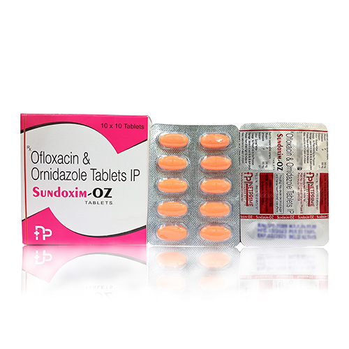 Ofloxacin 200 mg and Ornidazole 250 mg Tablets